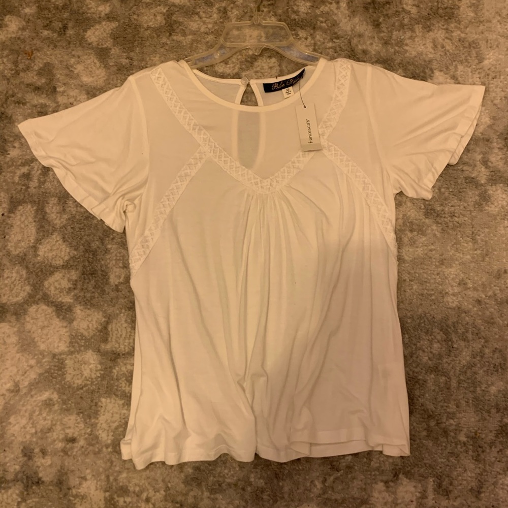 NWT Boho white top